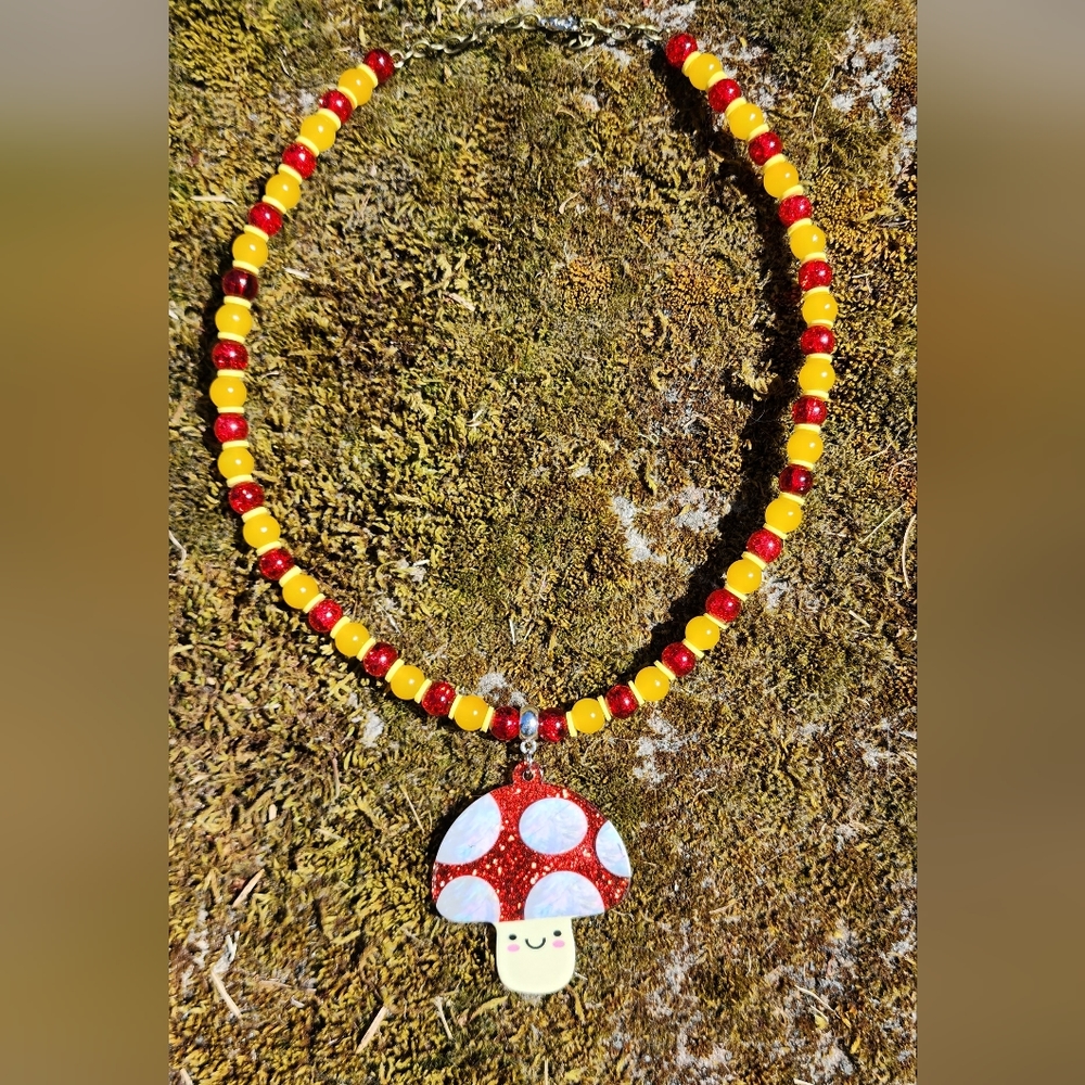 🥳SALE🥳🍄 Mr. Shroom mushroom wire necklace - Picture 5 of 15